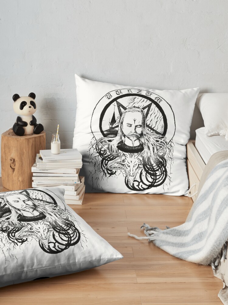 Copy Of Burzum Lettering Throw Pillow - Image 2