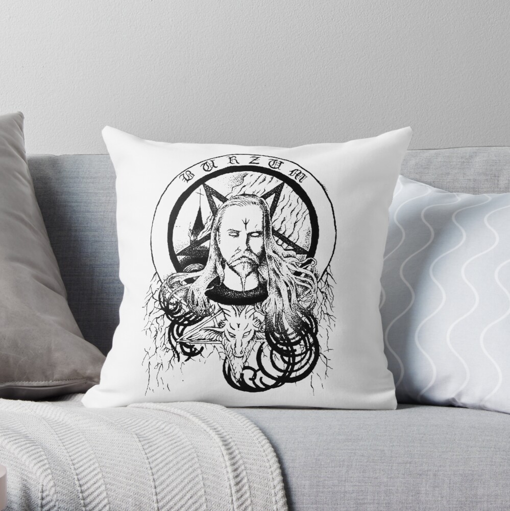 Copy Of Burzum Lettering Throw Pillow