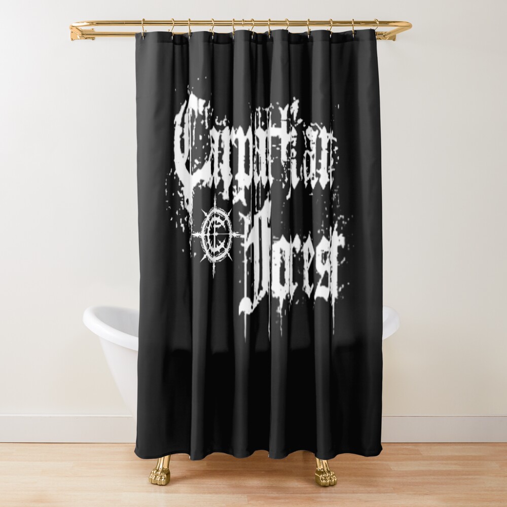 Carpathian Forest Logo Black Metal Shower Curtain