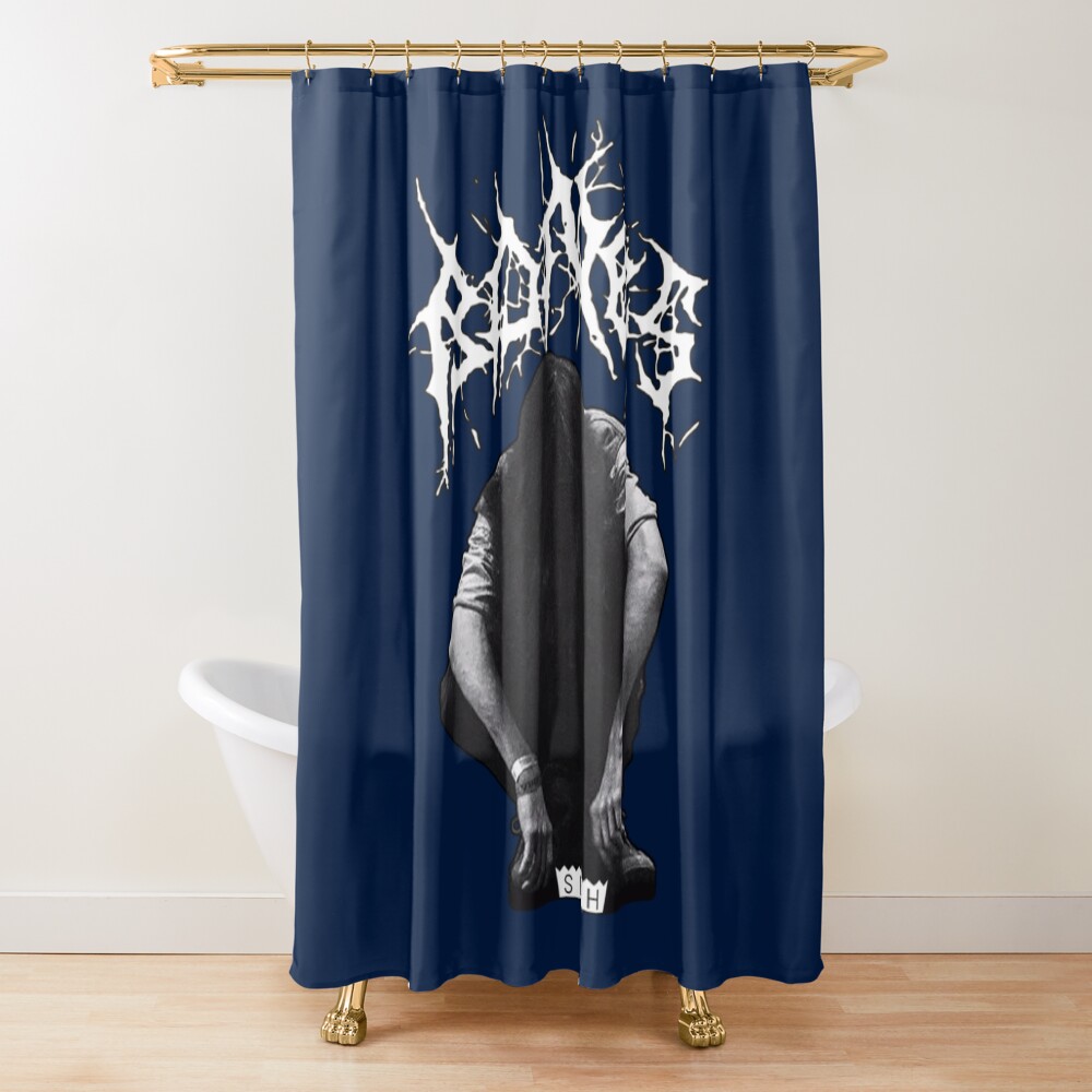 Bones Sesh Black Metal V2 Shower Curtain